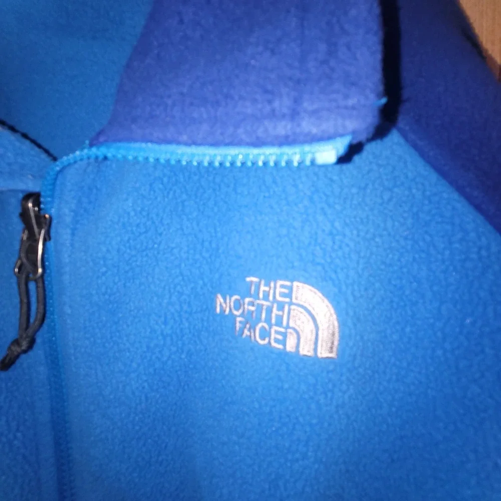 The North Face Mens Large Blue Fleece Gorpcore Outerwear Hiking Camping Retro